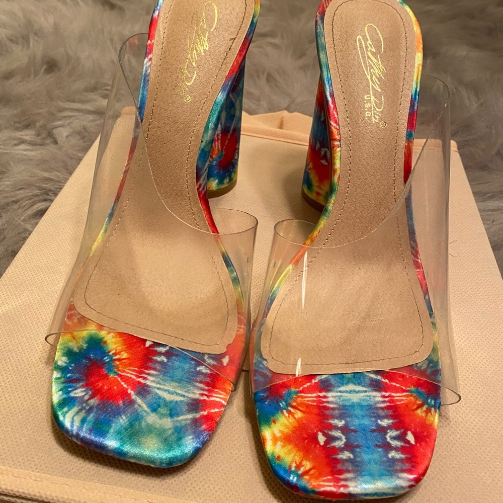 Tie-dye Thick heel